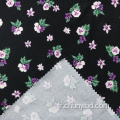 Petit beau motif de fleurs adapté au t-shirt d&#39;été / robe imprimé deux tissu de jersey de pêche latéral